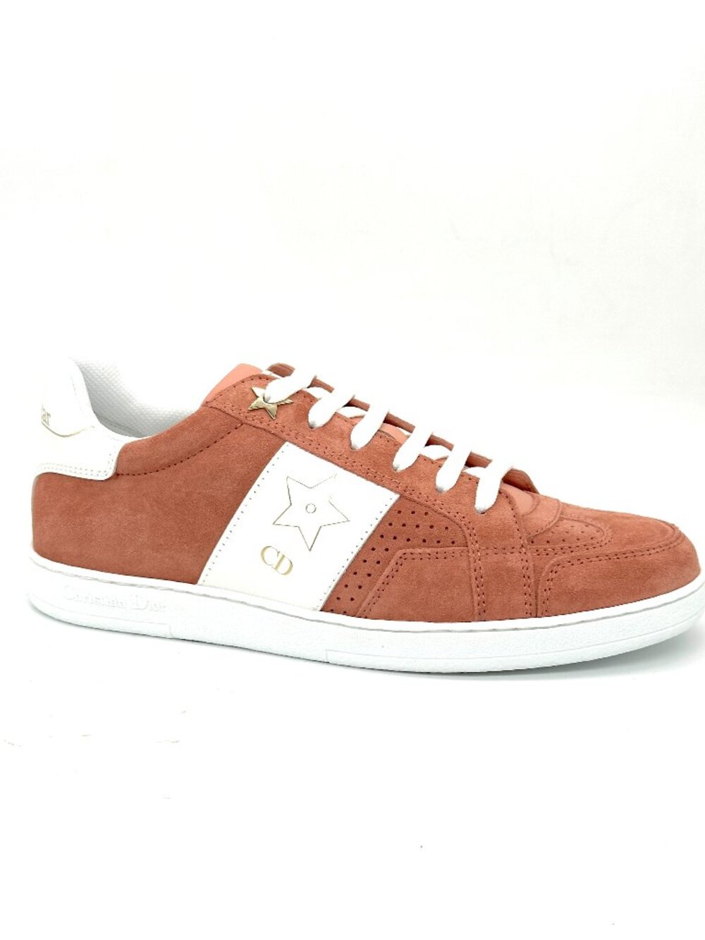 DIOR Star Ors Lace Up Low Top Suede Leather Sneakers Trainers Dusty Candy - Picture 12 of 16